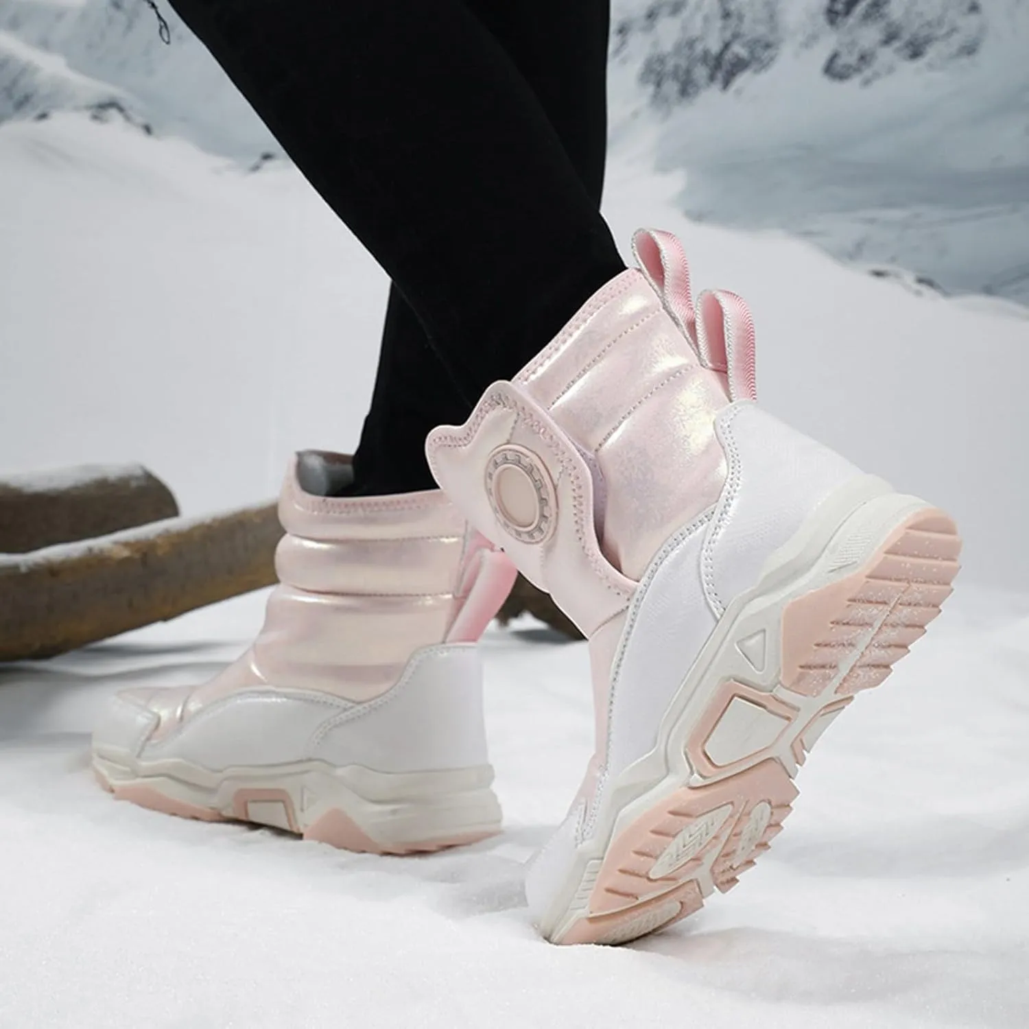 Baby Boys Girls Snow Booties Winter Thick aterproof Shoes Kids Outdoor Warm Ski Comfy Boots Fashion Non Slip Chunky