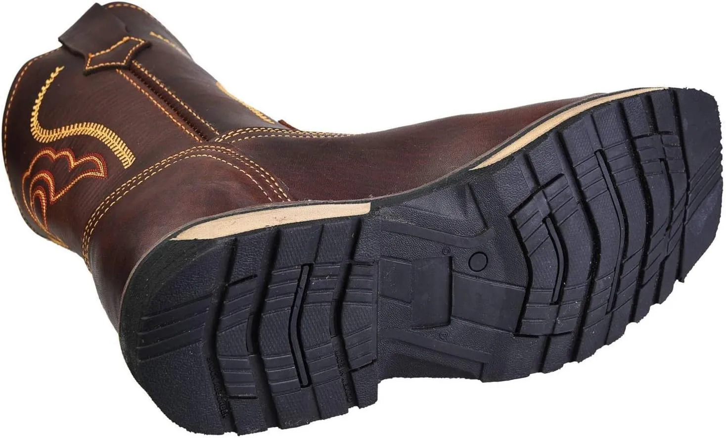 CEBU men's composite toe work boots, construction and industrial safety, utility, leather, breathable, 10 inch shoes, Rodeo