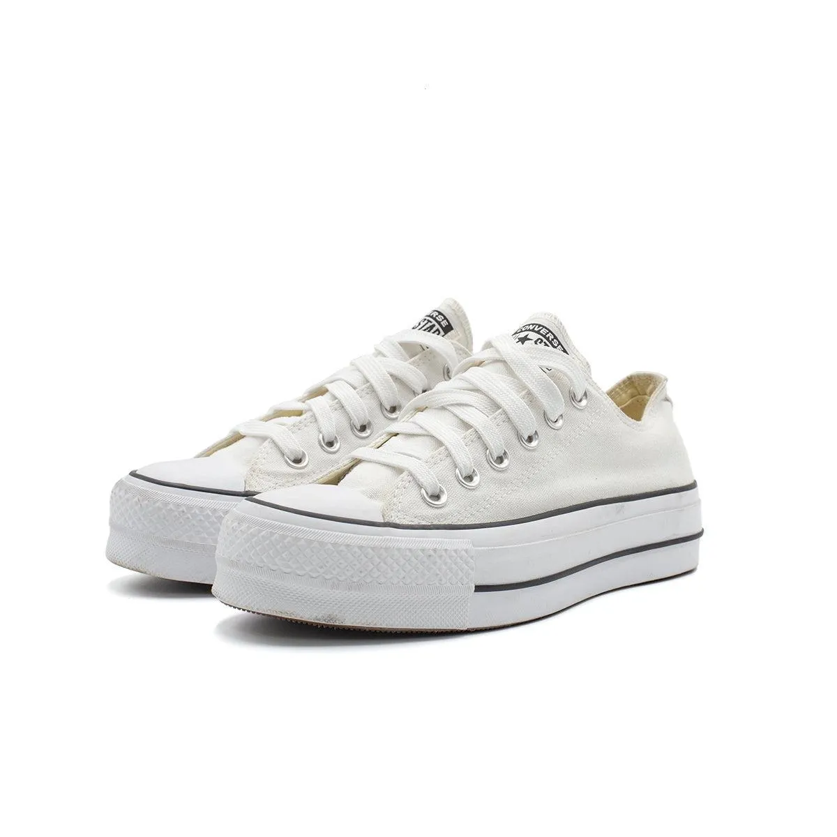 Converse Chuck Taylor Allstar Lift Ox Low-Top Sneakers Canvas White Colour For Women