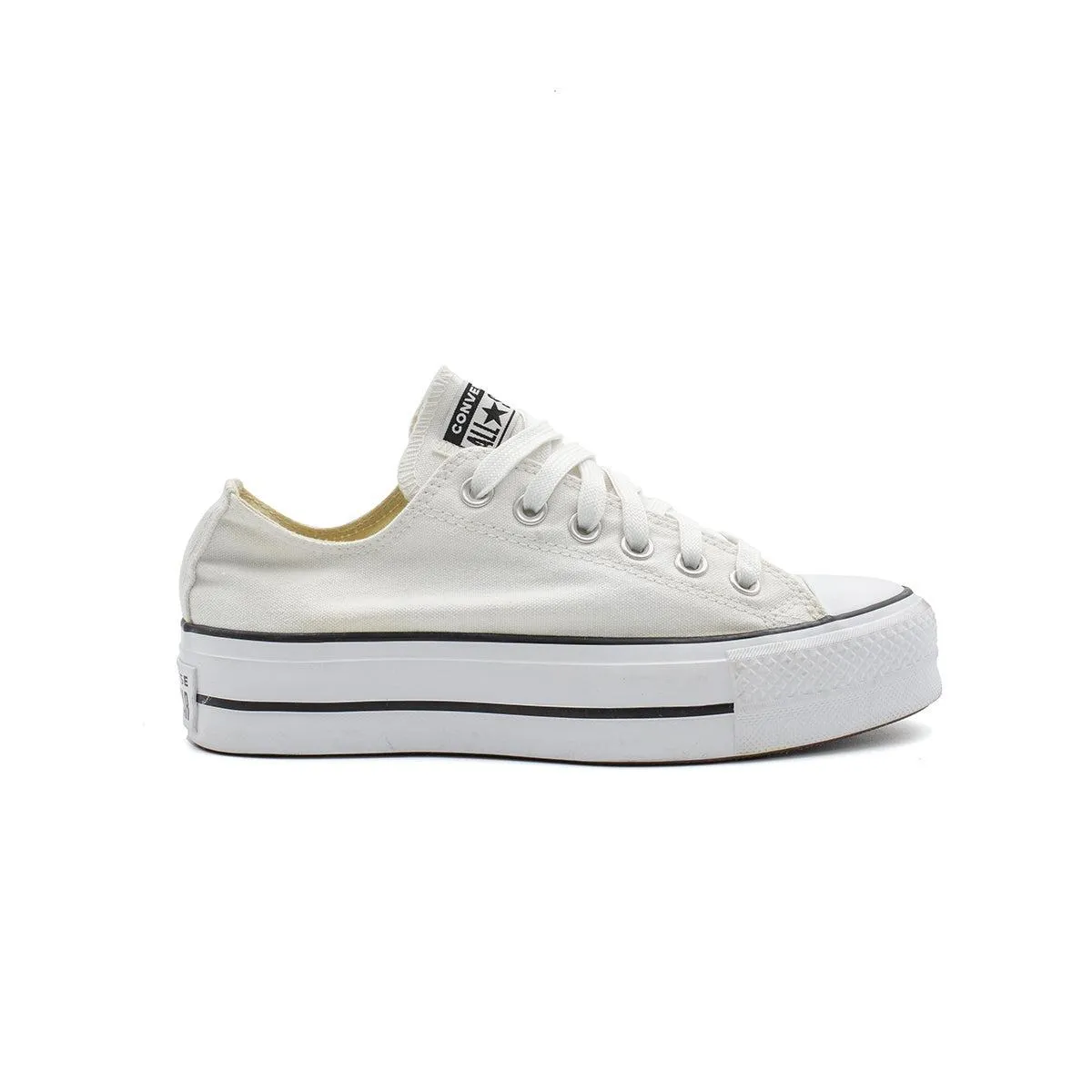 Converse Chuck Taylor Allstar Lift Ox Low-Top Sneakers Canvas White Colour For Women