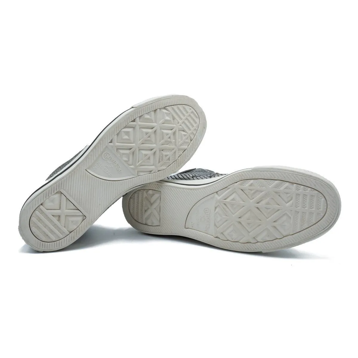 Converse Chuck Taylor High-Top Sneakers Leather Silver Colour For Women