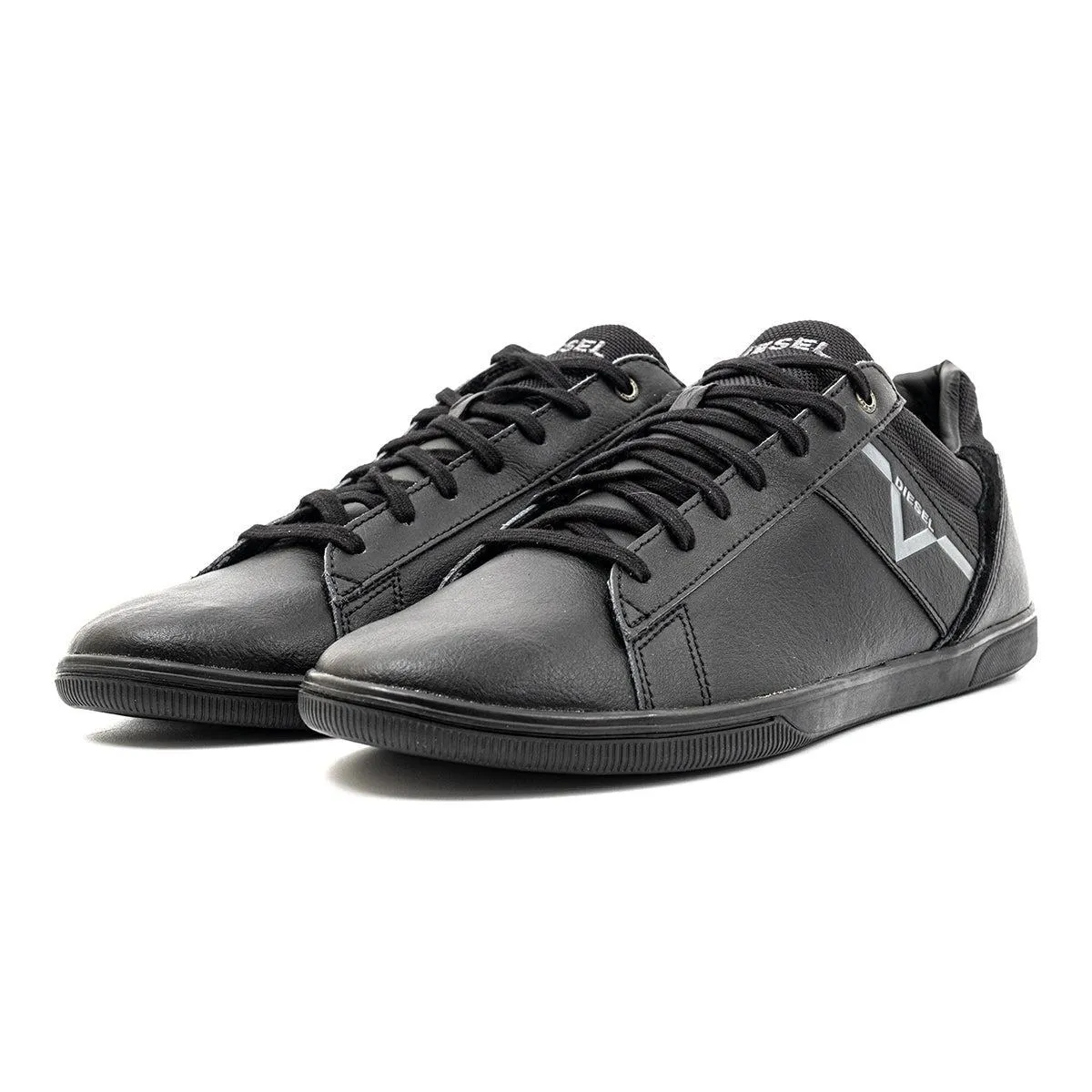Diesel Low-Top Sneakers Leather Black Colour For Men
