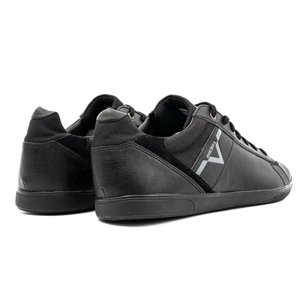 Diesel Low-Top Sneakers Leather Black Colour For Men