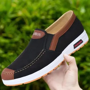 Hnzxzm Spring and Autumn Men Fashion Casual Shoes Trend Canvas Shoes Cover Feet Men Flat Shoes Lightweight and Soft Walking Shoes