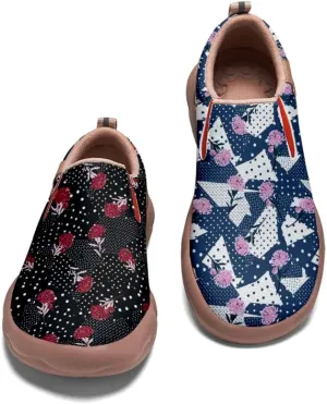 Kid's Slip-on Loafers Boys Girls Walking Shoes Fashion Casual Microfiber Leather Sneakers Patchwork Floral Plants Painted Travel Shoes