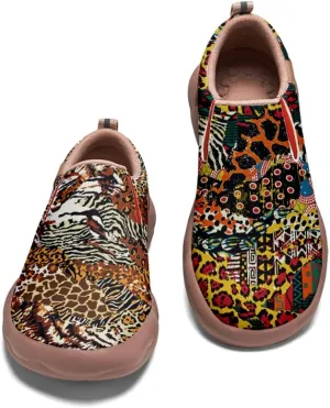 Kid's Slip-on Loafers Boys Girls Walking Shoes Fashion Casual Microfiber Leather Sneakers Patchwork Floral Plants Painted Travel Shoes