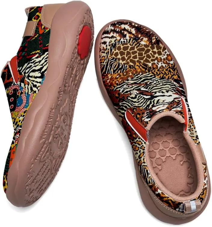 Kid's Slip-on Loafers Boys Girls Walking Shoes Fashion Casual Microfiber Leather Sneakers Patchwork Floral Plants Painted Travel Shoes