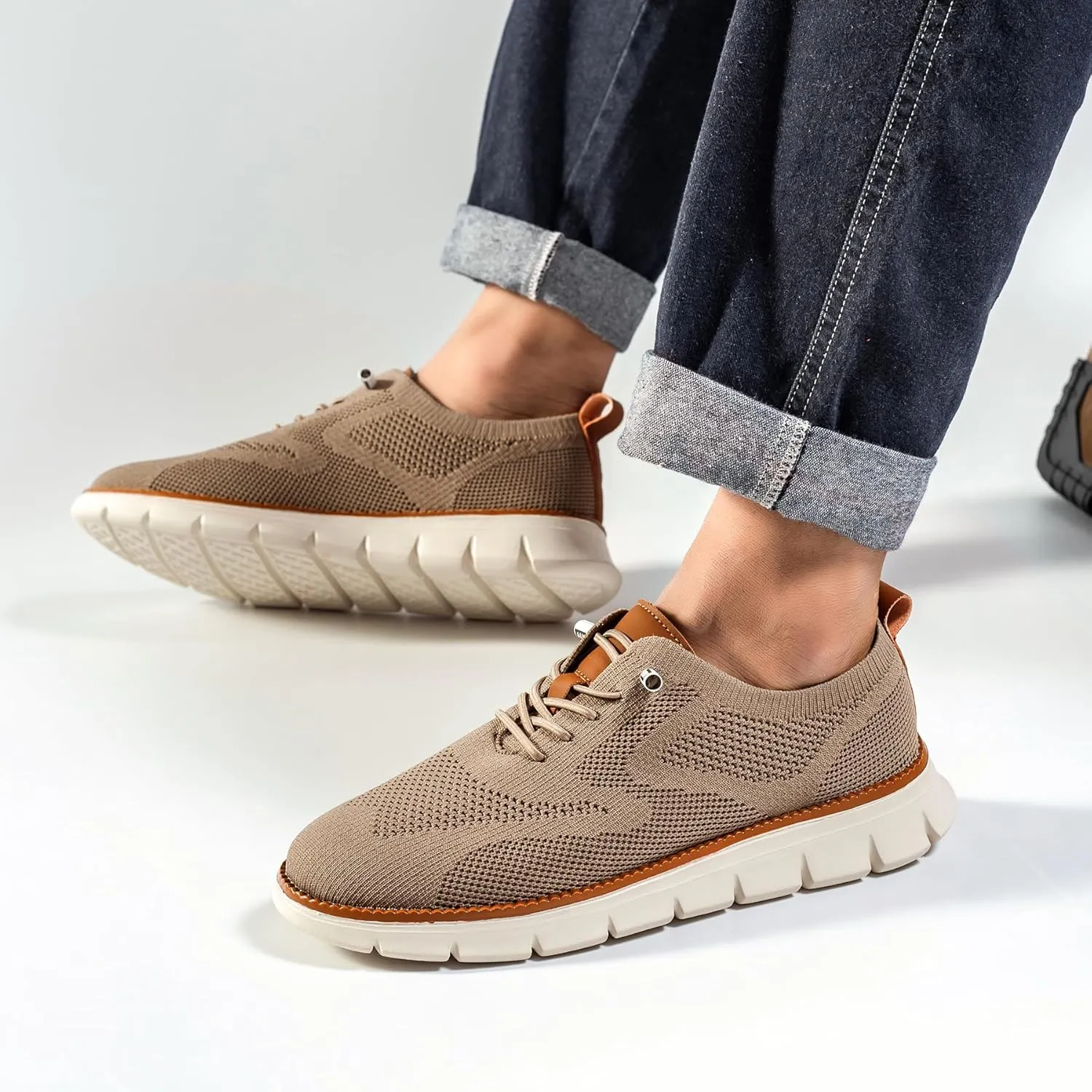 Men's Breeze Shoes Knit Mesh Casual Oxfords Sneakers Comfortable Walking Shoes