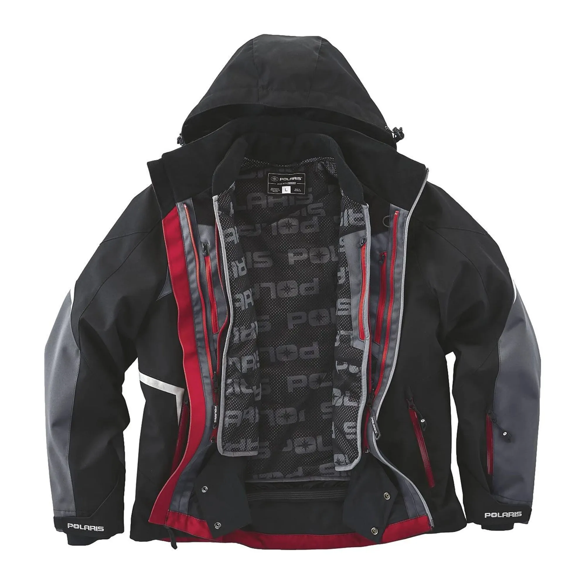 Polaris  Tech54 Switchback Snowmobile Jacket Waterproof Breathable Black Red