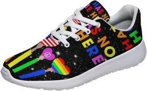Sonzj-II Hate Has No Home Here LGBT Shoes Women Men Sports Trainers Low Top Anti-Slip Lace Up Trail Sneakers