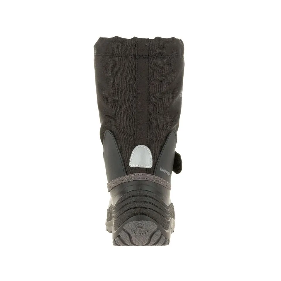 Waterbug5 Kid's Waterproof Snow Boot - Black/Charcoal