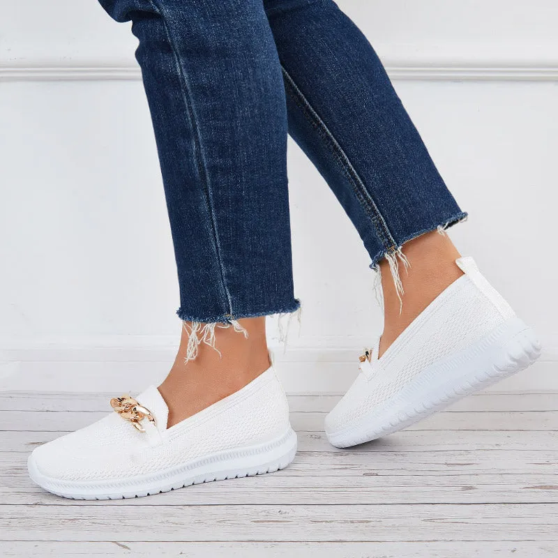 Women Breathable Platform Loafer Casual Comfy Tennis Walking Shoes