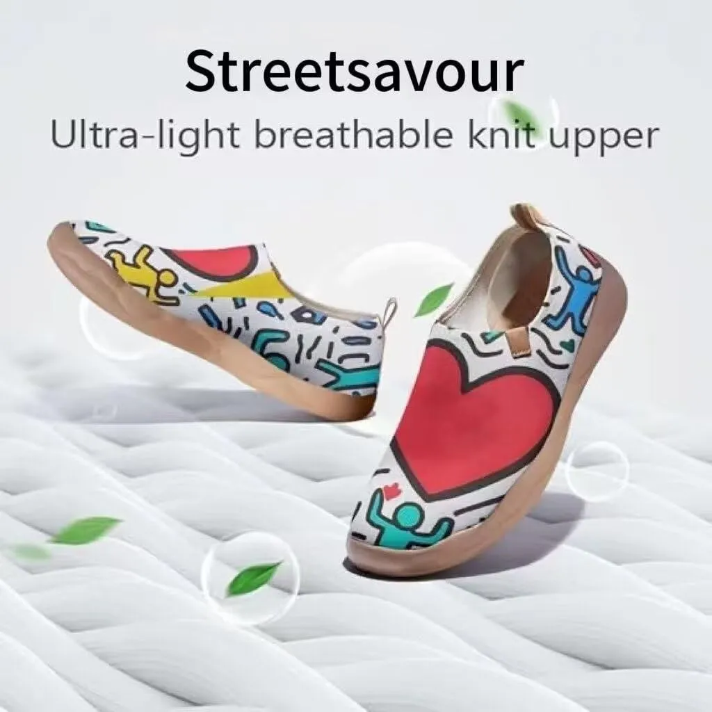Women's Art Travel Shoes Slip-on Loafers Comfortable, Light and Fashionable Sneakers